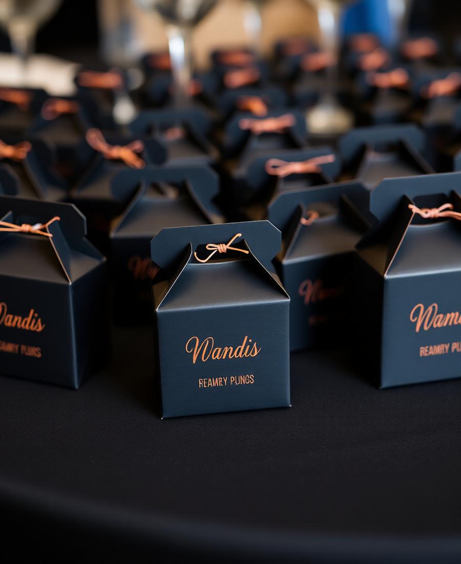 Caixinhas de lembrança personalizadas com nomes